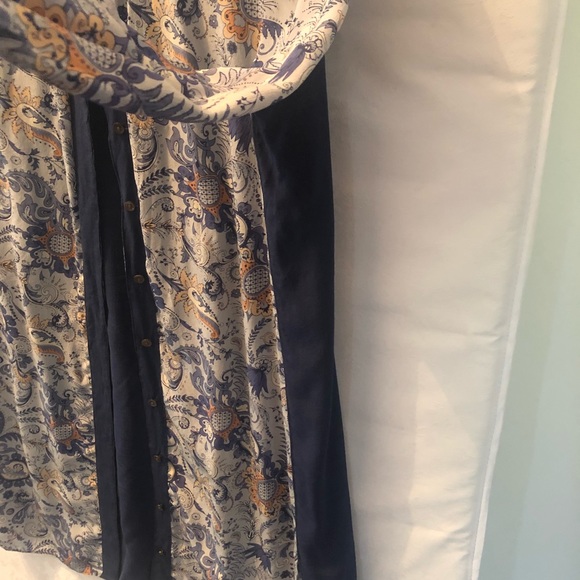 Club Monaco print 100% silk shirt dress - Picture 4 of 9